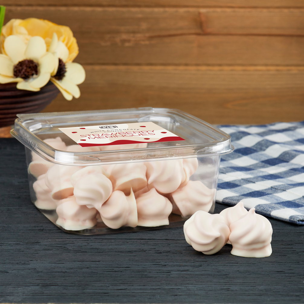 White Chocolate Covered Strawberry Meringues | Eve's Bakery